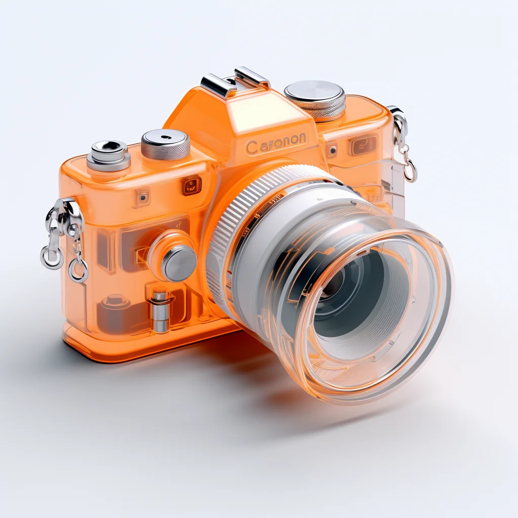 camera isometric material orange industrial design 3D icon