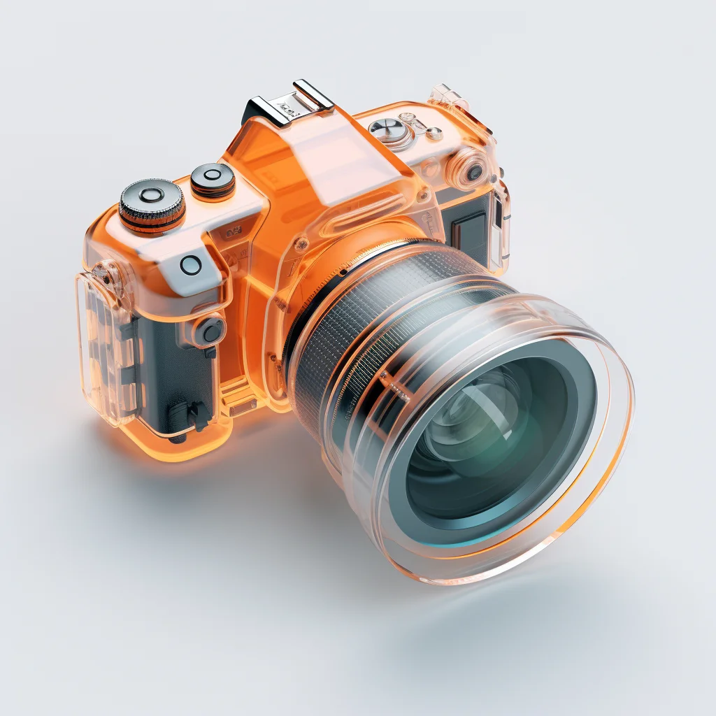 camera material isometric industrial design 3D icon