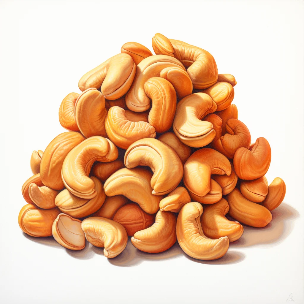 cashew pile cashews painting illustration