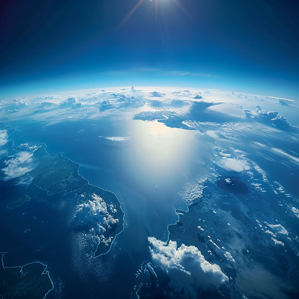 earth space blue sky ocean cloud horizon photography