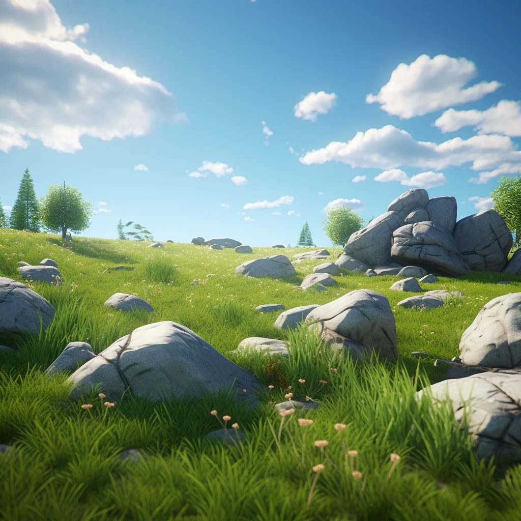 grass field rock sky cloud stone outdoor grassland