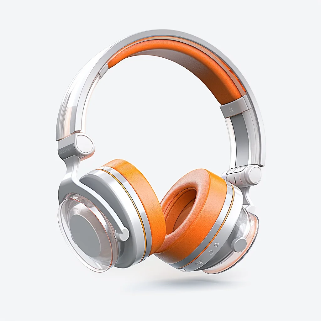 headset headphone isometric material industrial design 3D icon