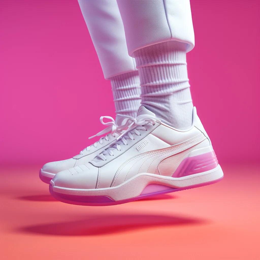 jump basketball shoe socks foot sneaker puma white