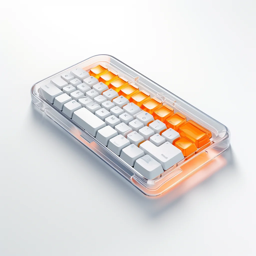 keyboard isometric material industrial design 3D icon