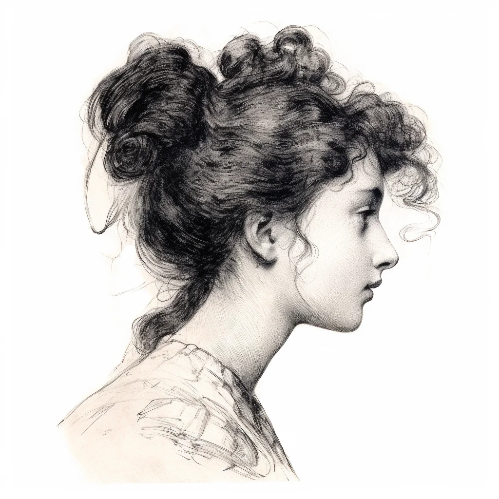 lady graphite pencil drawing face head woman sketch