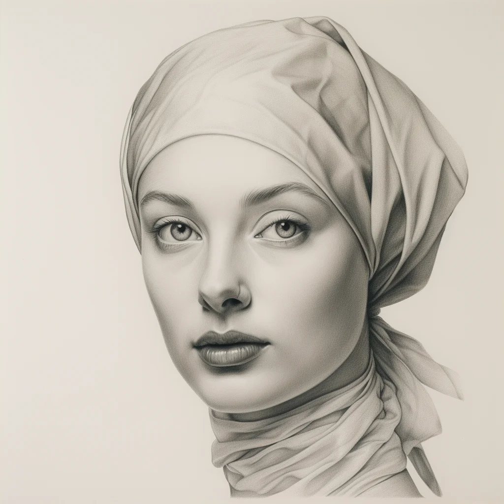 lady pencil drawing painting face head woman sketch