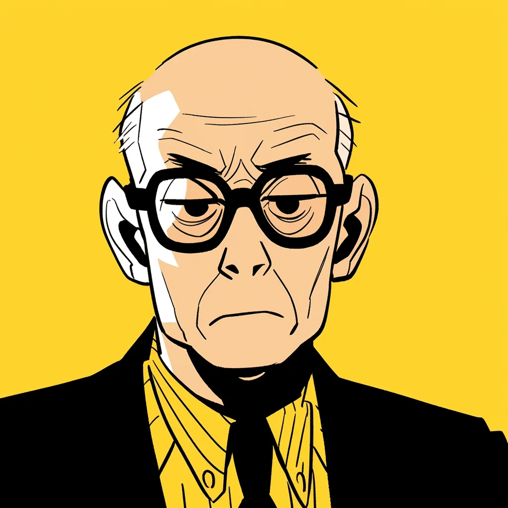 oldman glasses character portrait illustration granddad