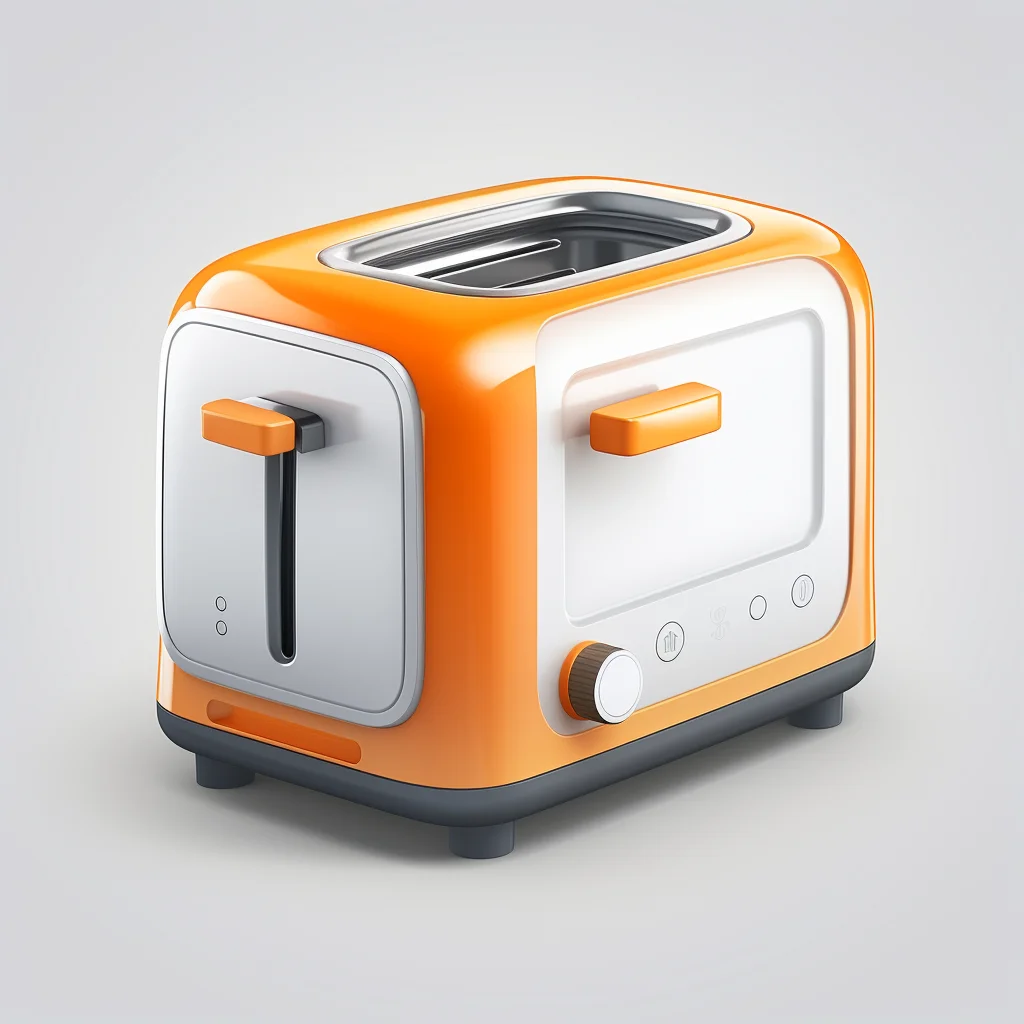slice toaster bread isometric material industrial design 3D icon