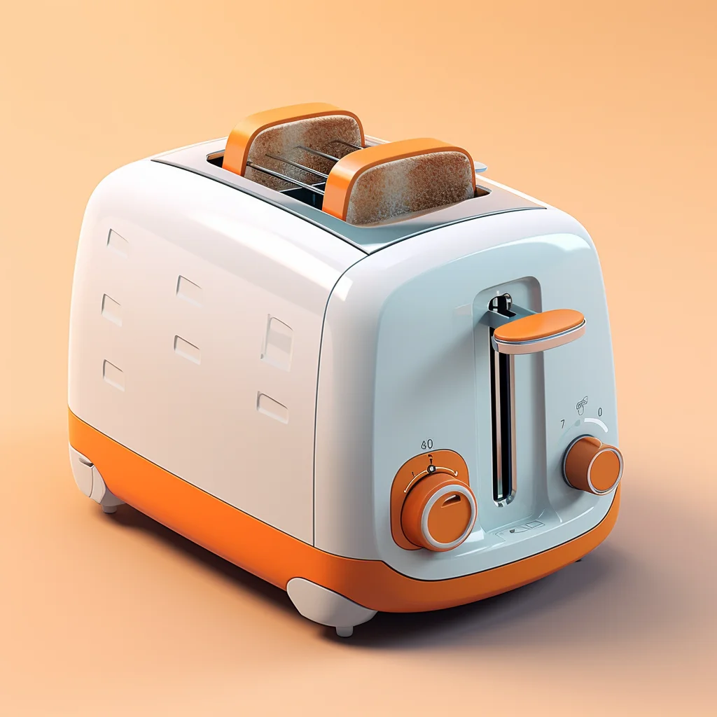 slice toaster bread isometric material industrial design 3D