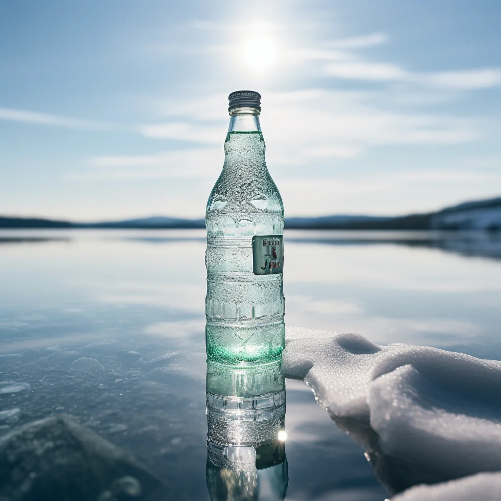 sparkling spring mineral water liquor bottle lake river photography