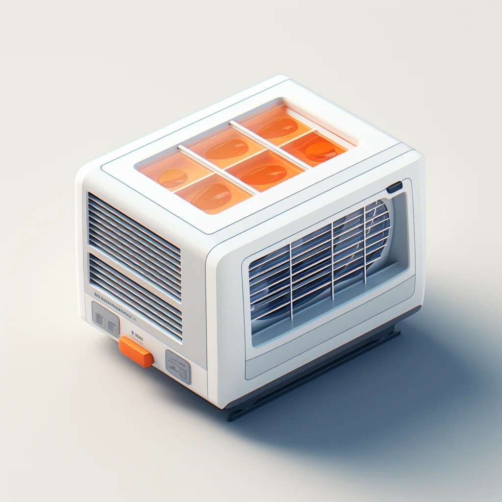 window air conditioner isometric material industrial design 3D icon