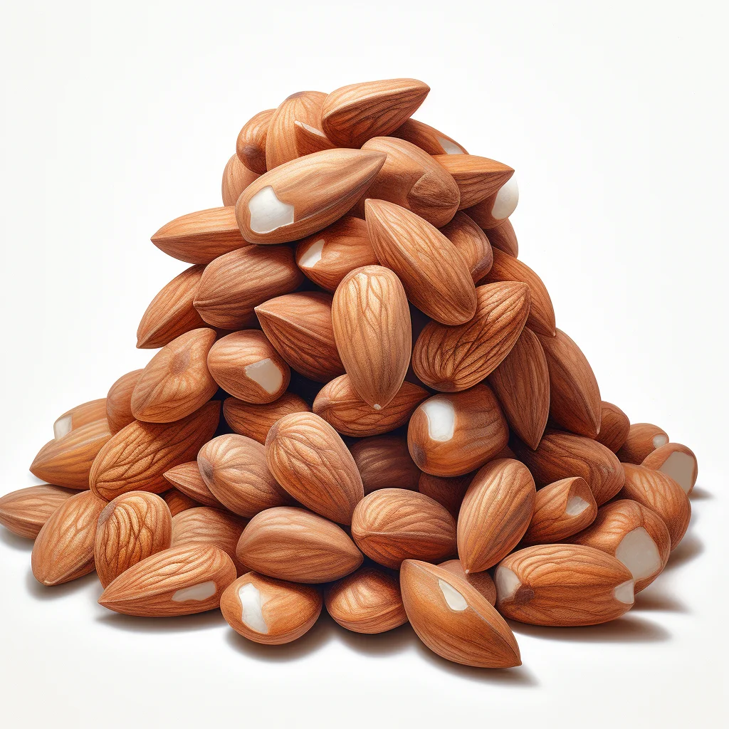 almond a pile of almonds painting illustration