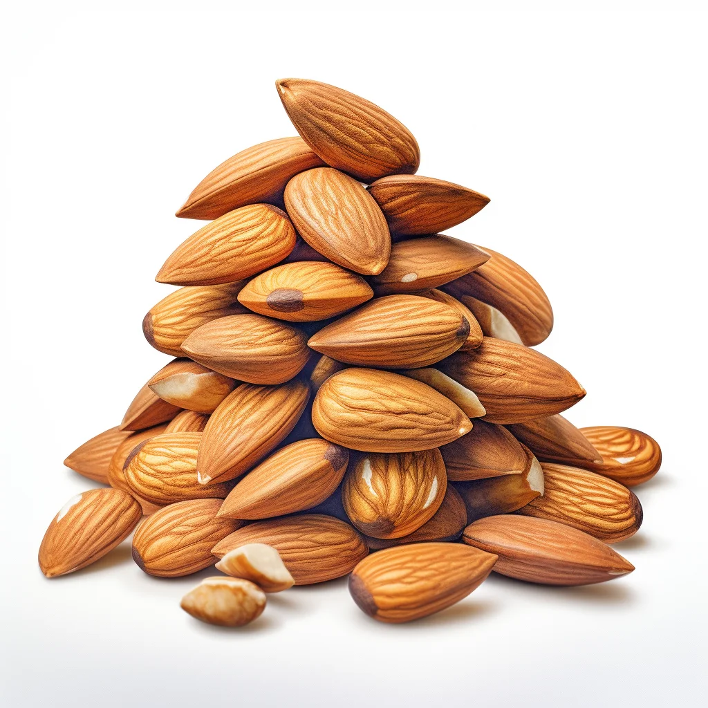 almond a pile of almonds painting