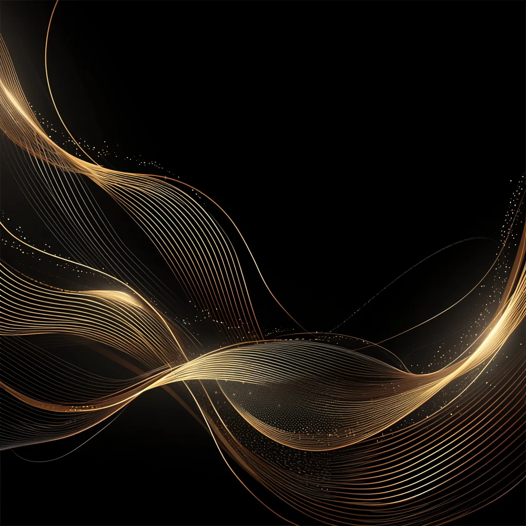 thin wavy line gold vector curve golden illustration