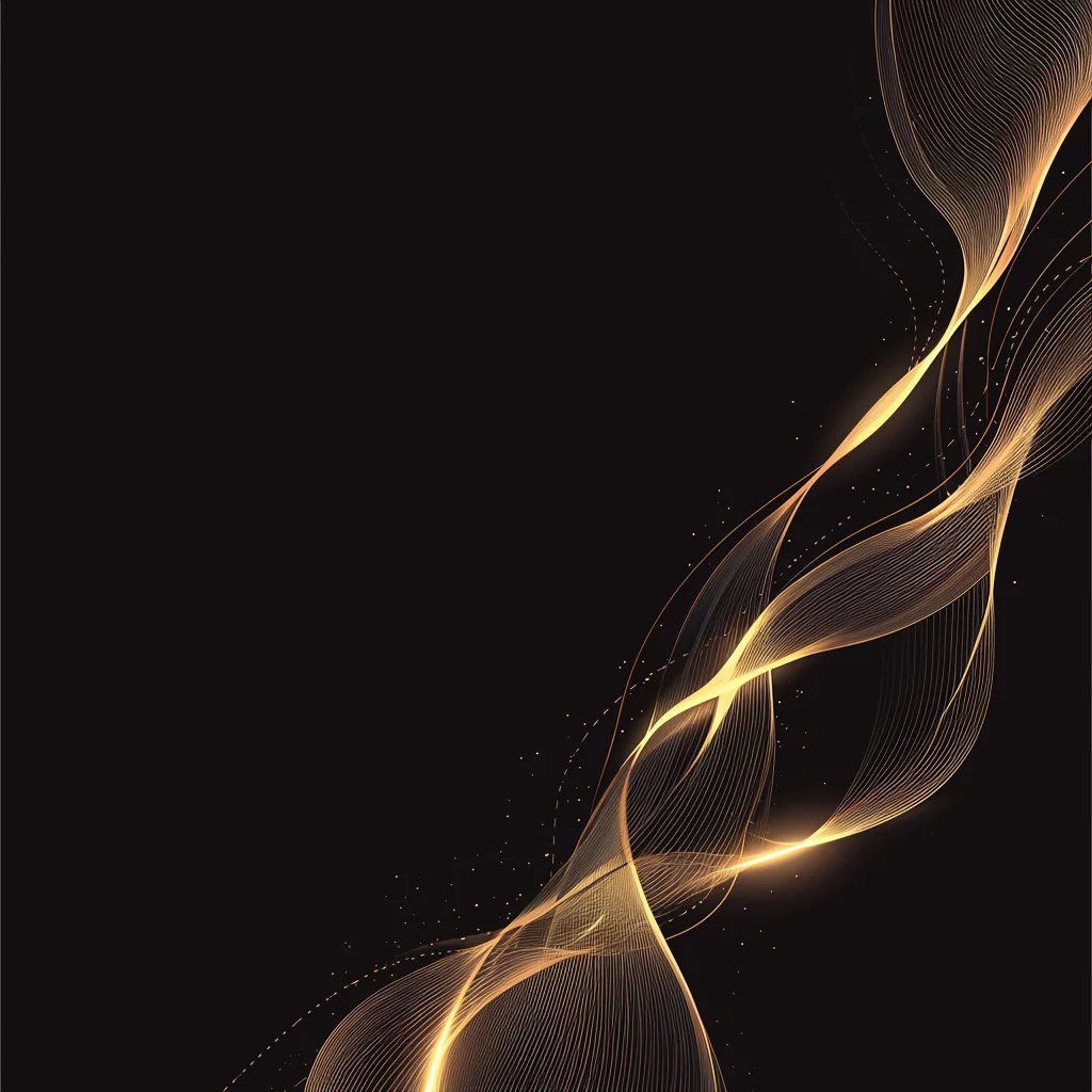thin wavy line gold vector illustration curve golden