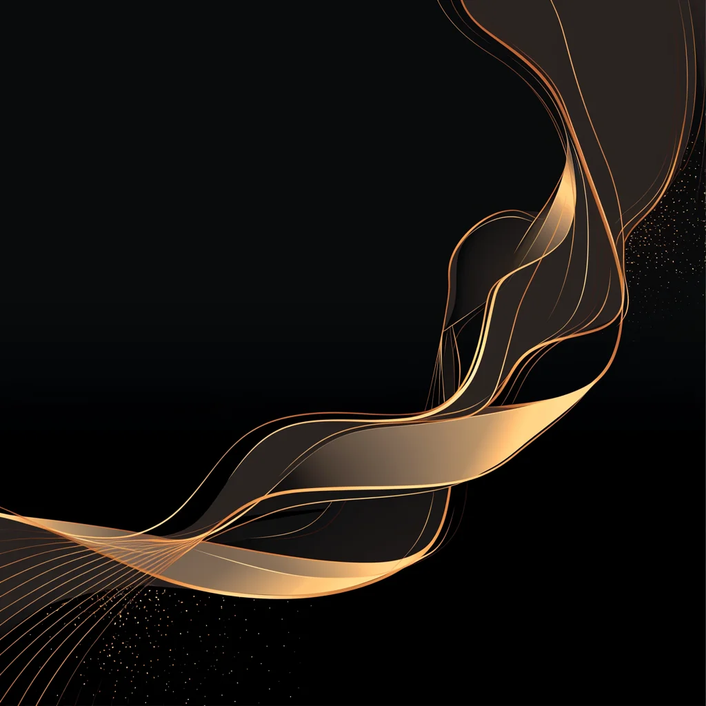 thin wavy line gold vector illustration curve
