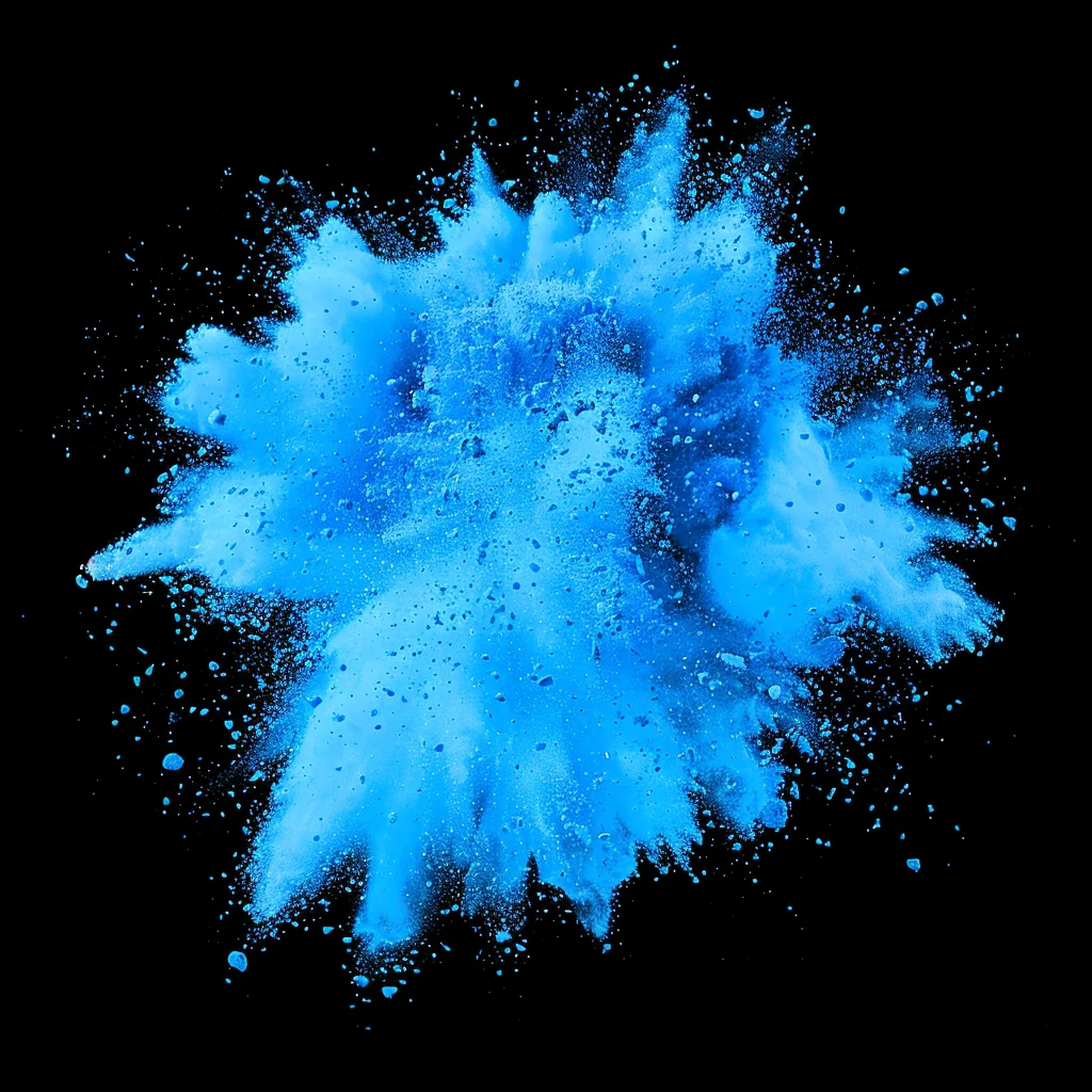 gropicture blue powder burst blast explosion
