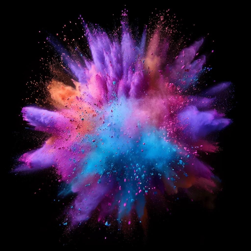 color blast explosion powder burst