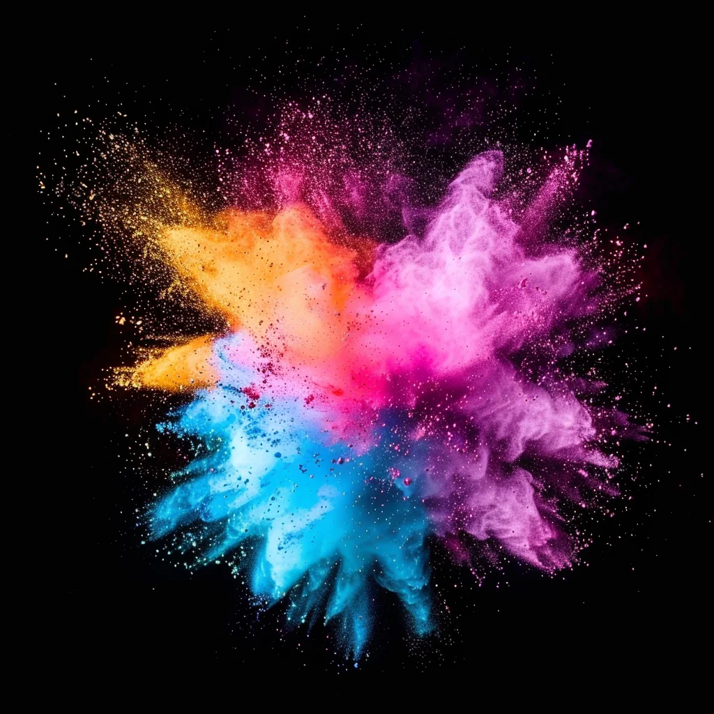 color blast powder explosion burst