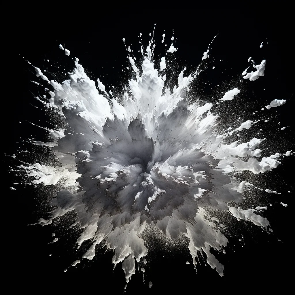 flower silver smoke powder explosion burst blast