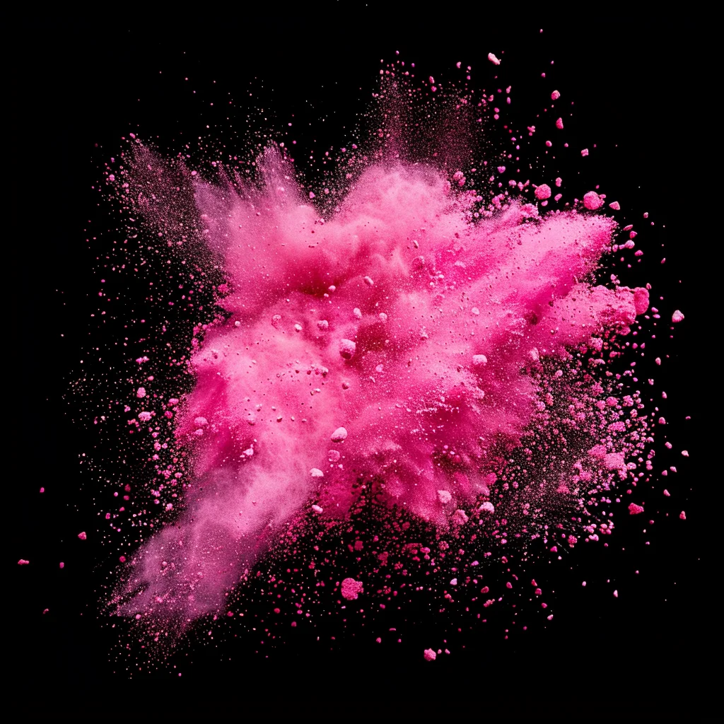 pink blast explosion powder burst