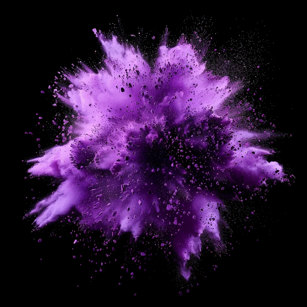 purple blast explosion powder burst
