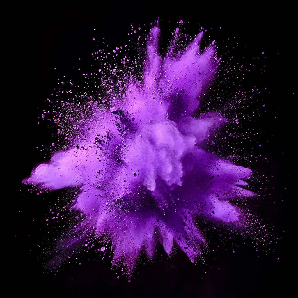 purple powder explosion burst blast