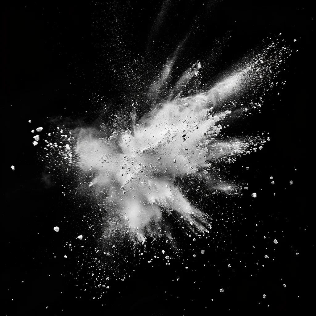 silver blast powder explosion burst