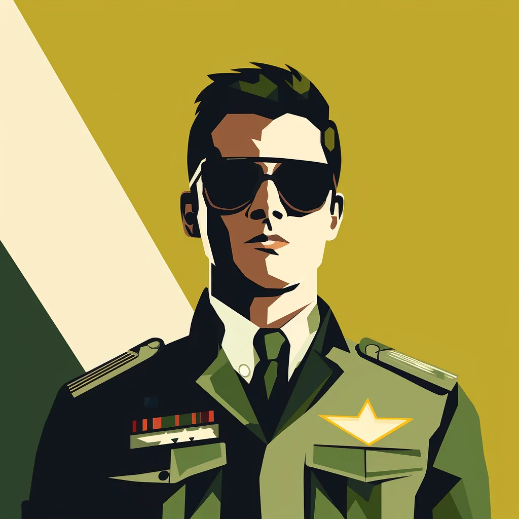 sunglass handsome pilot man male minimalistic flat illustration vector