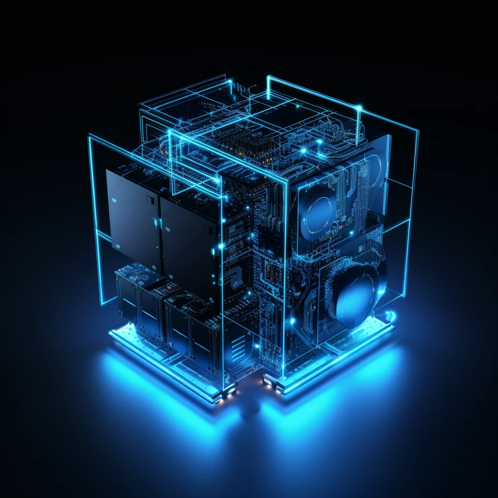 CPU data server proces processor wireframe structural isometric digital technological technology perspective