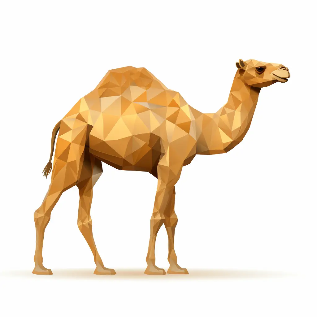 camel geometric figure brown triangle logo illustration vector