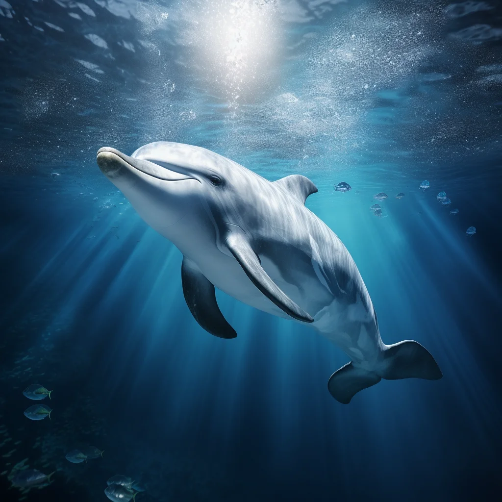 dolphin light underwater sea diving swim photography