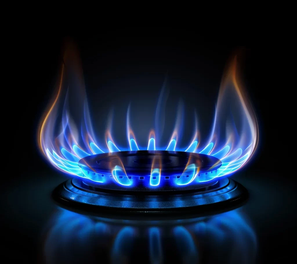 flame stove gas blue ring photography