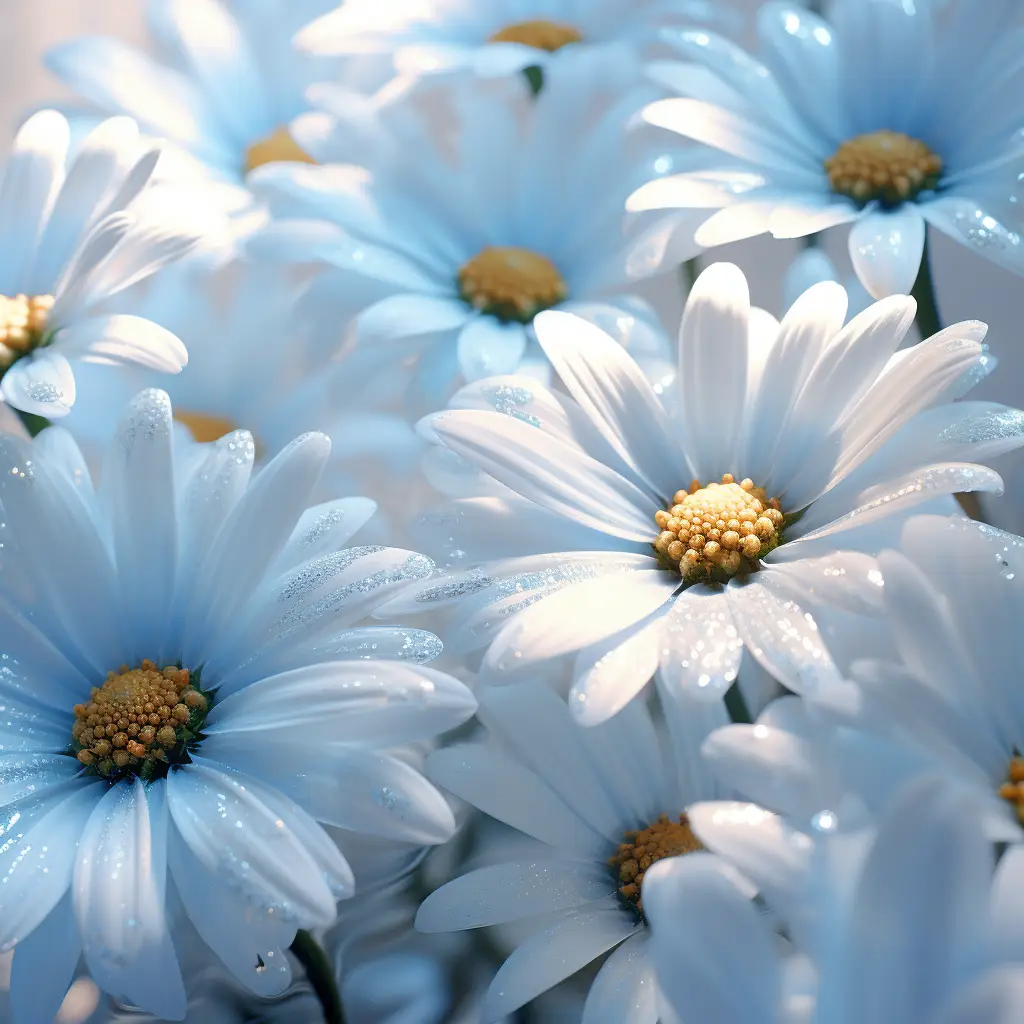 flower chrysanthemum white blue daisy petal
