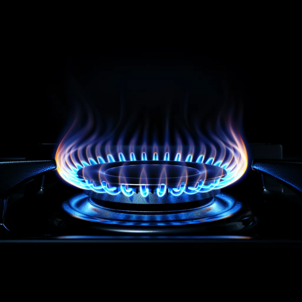 gas blue flame stove ring photography