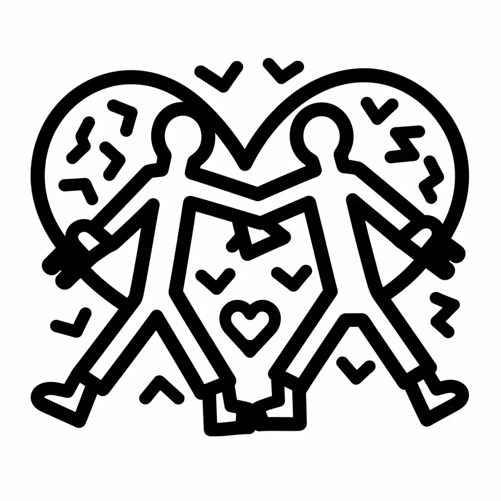 heart people man line loveillustration black and white drawing