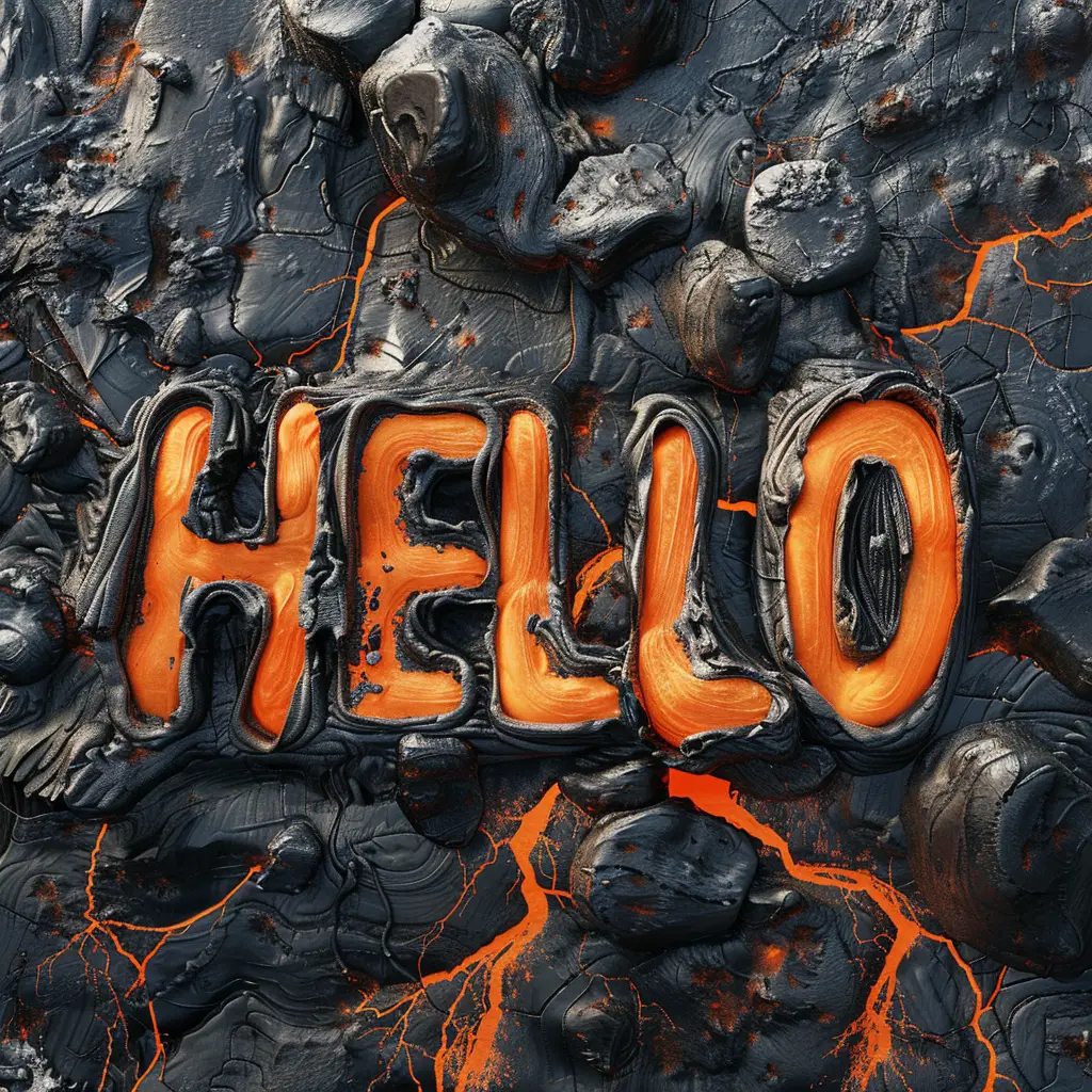 hello lava font rock type flowing word