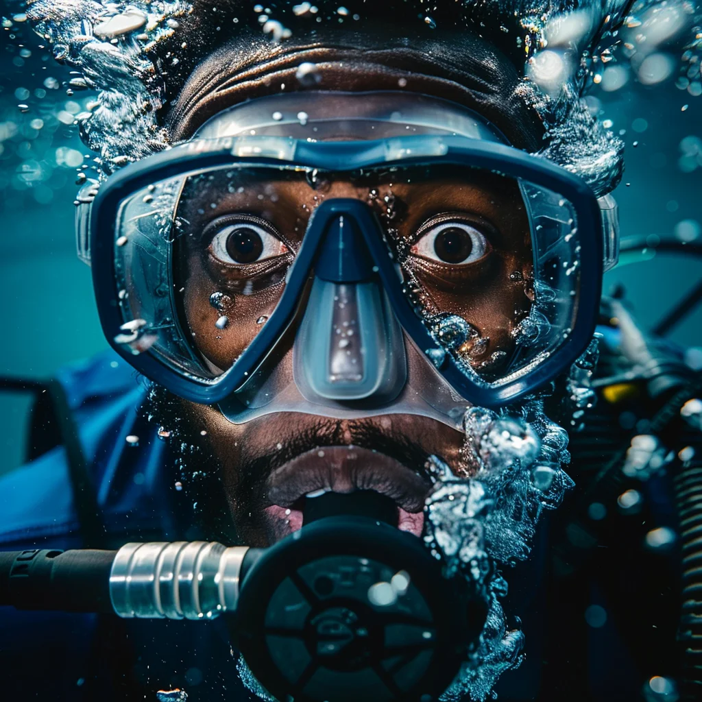 man black people African diving sea swim underwater photography