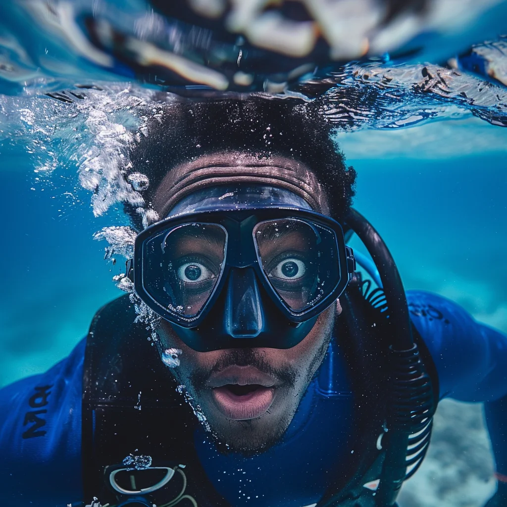 man black people African diving underwater swim sea photography