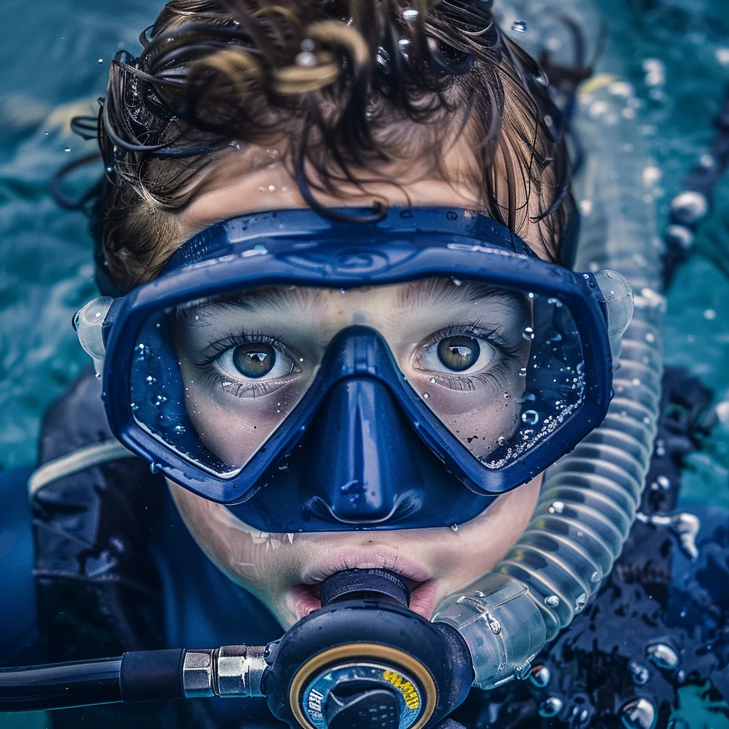 man boy diving underwater sea swim photography