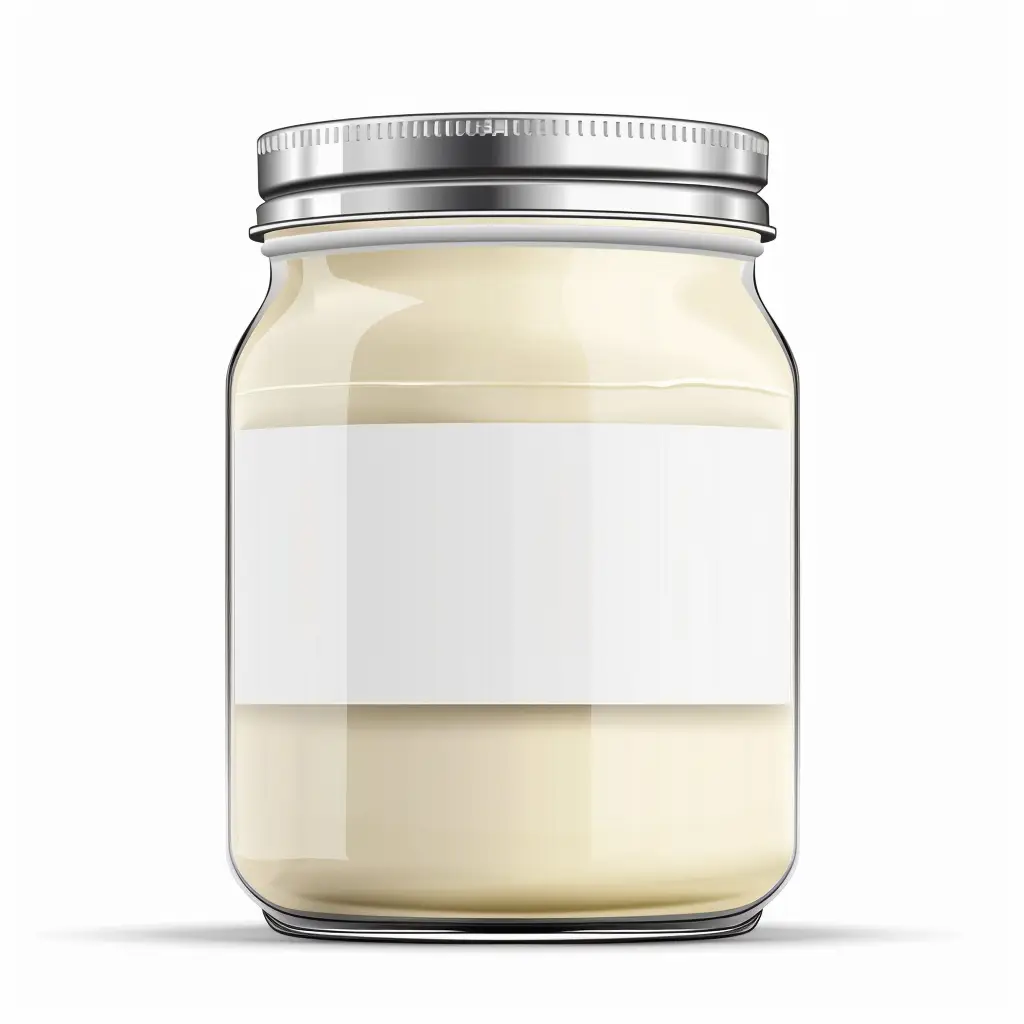 mayonnaise glass jar label photography mockup