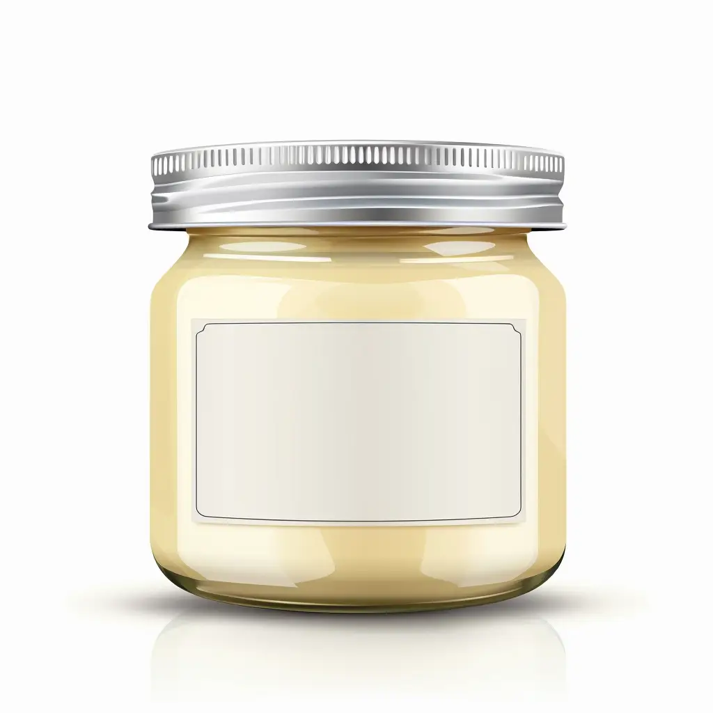 mayonnaise glass jar photography label mockup