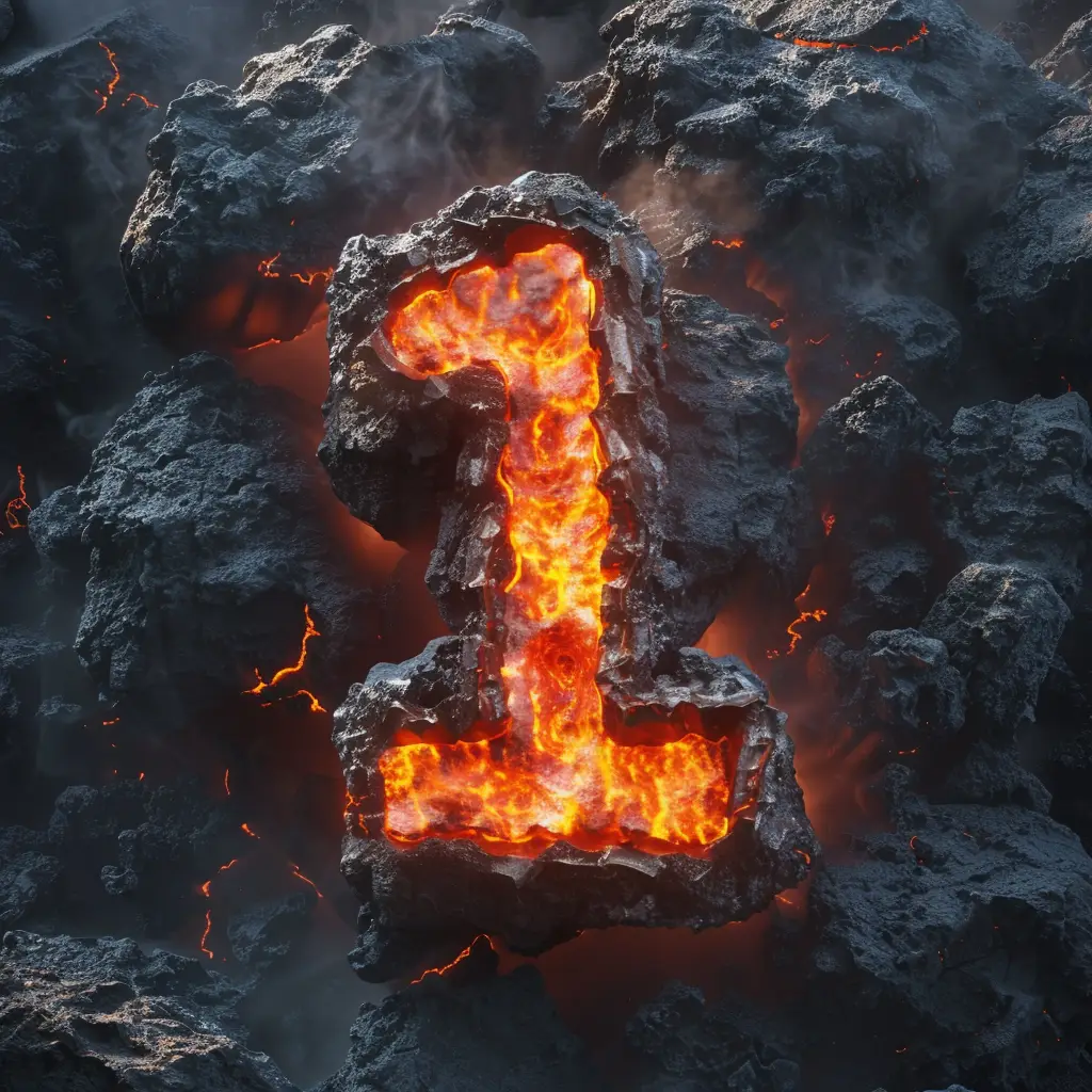 number 1 lava font flowing type rock
