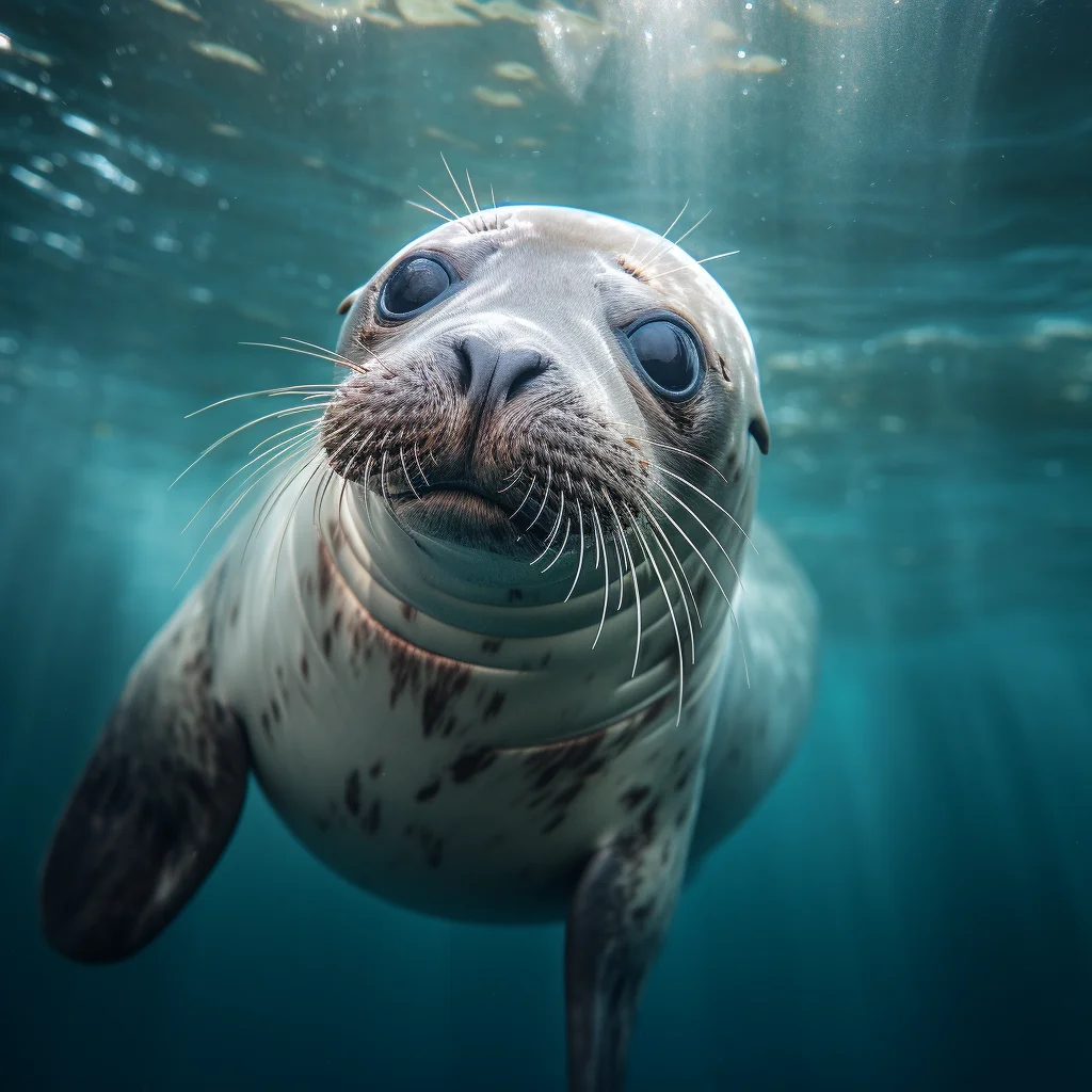 seal sea underwater light swim diving photography