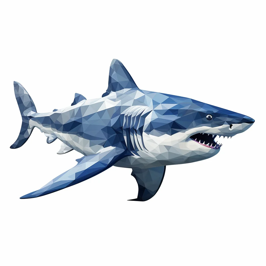 shark geometric figure grey triangle logo illustration vector