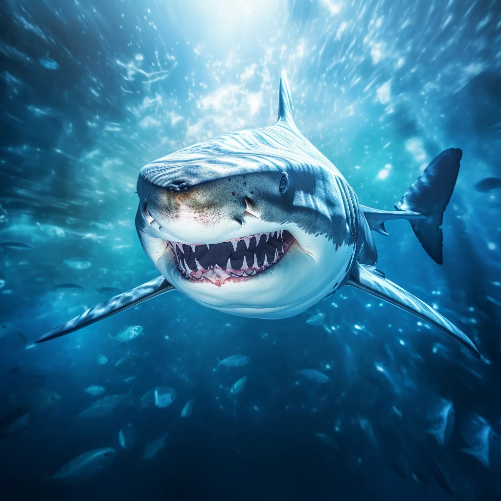 shark sea underwater light swim diving photography