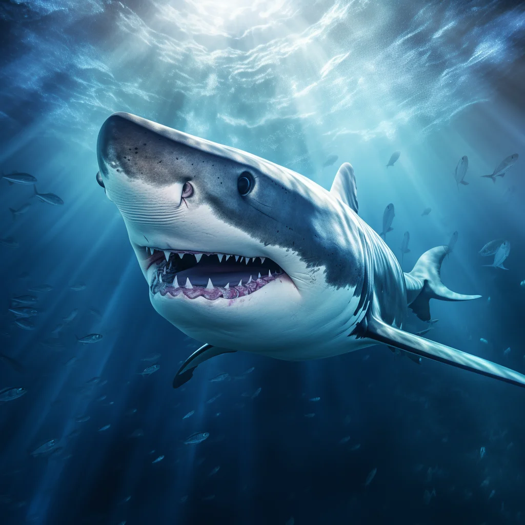 shark underwater sea light swim diving photography