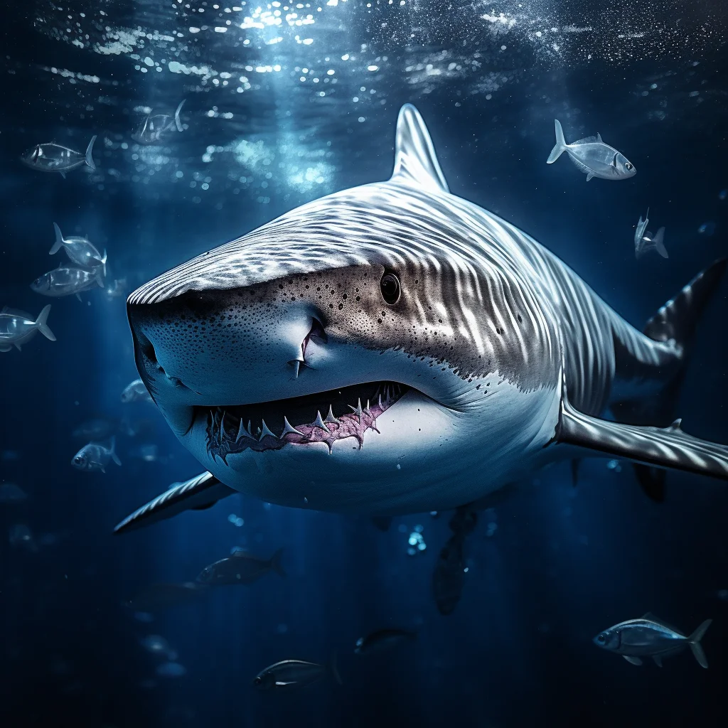 shark underwater sea swim light diving photography
