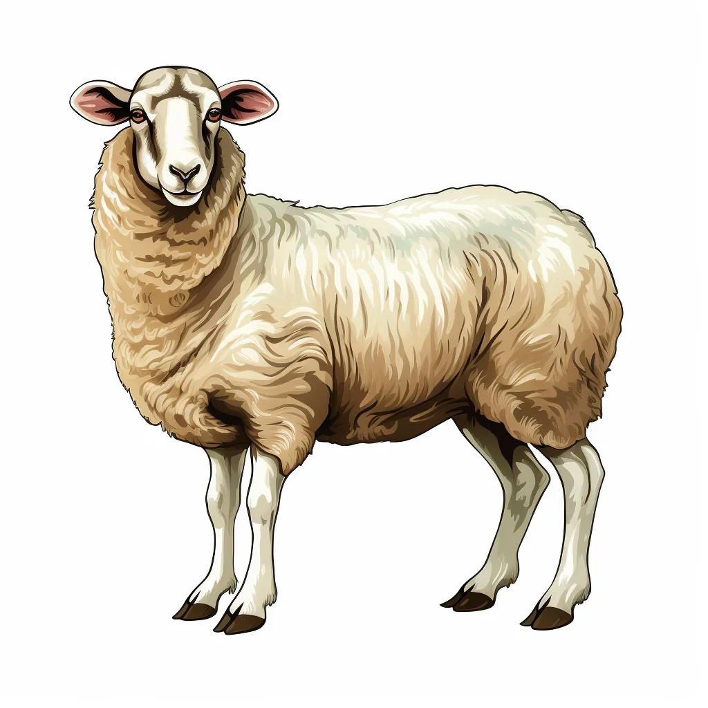 Gropicture Sheep Vintage Drawing Illustration