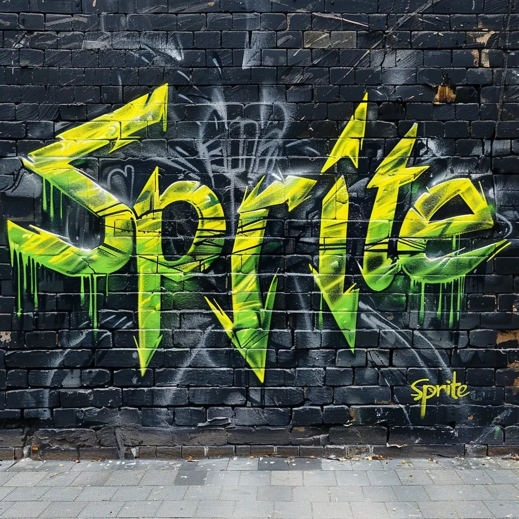 sprite font type painting graffiti wall typography art word